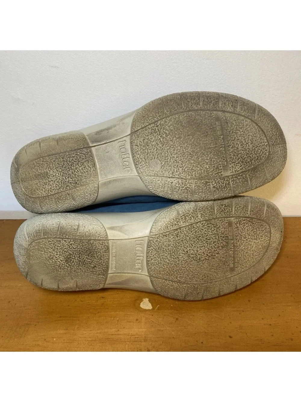 Hotter Women’s 7 US, 5 UK Dew Blue Leather Comfort Padded Walking Shoes Sneakers